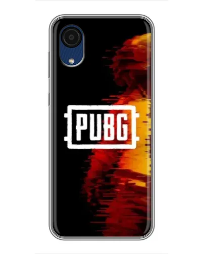 Чехол для Samsung Galaxy A03 Core с картинкой «Яркий логотип PUBG»