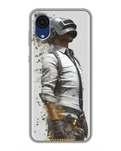 Чехол для Samsung Galaxy A03 Core с картинкой «PUBG — боец в пыли»