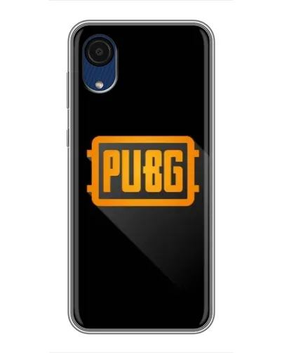 Чехол для Samsung Galaxy A03 Core с картинкой «PUBG — рамка лого»