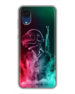 Чехол для Samsung Galaxy A03 Core с картинкой «PUBG — огненный воин» Чехол для Samsung Galaxy A03 Core с картинкой «PUBG — огненный воин»