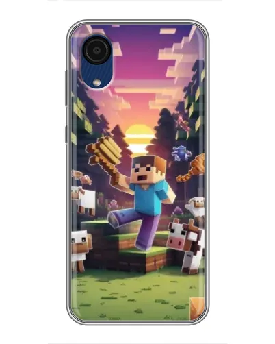 Чехол для Samsung Galaxy A03 Core с картинкой «Стив на ферме»