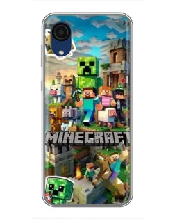 Чехол для Samsung Galaxy A03 Core с картинкой «Замок Minecraft»