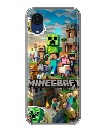 Чехол для Samsung Galaxy A03 Core с картинкой «Замок Minecraft»