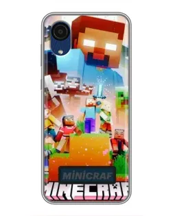 Чехол для Samsung Galaxy A03 Core с картинкой «Minecraft герои игры»