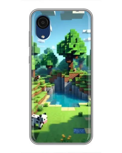 Чехол для Samsung Galaxy A03 Core с картинкой «Minecraft летний день»