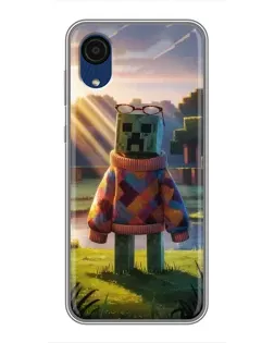 Чехол для Samsung Galaxy A03 Core с картинкой «Крипер в свитере»