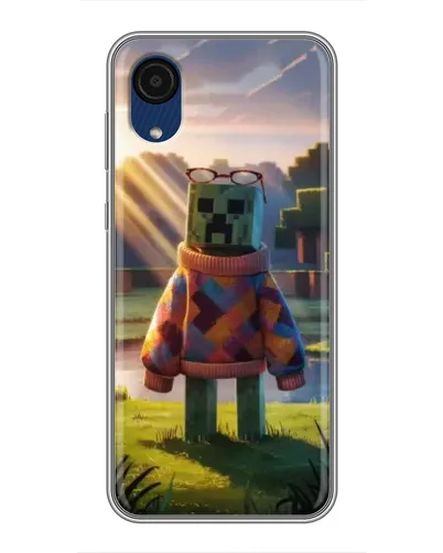 Чехол для Samsung Galaxy A03 Core с картинкой «Крипер в свитере»