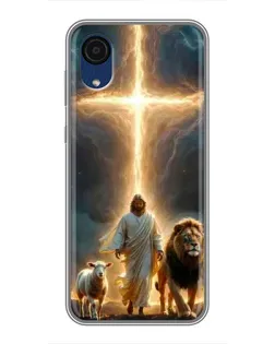 Чехол для Samsung Galaxy A03 Core с картинкой «Лев Иуды и Свет»