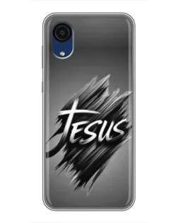Чехол для Samsung Galaxy A03 Core с картинкой «Надпись Jesus Graffiti»