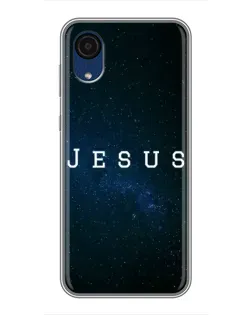 Чехол для Samsung Galaxy A03 Core с картинкой «Звездное небо Jesus»