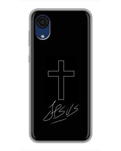 Чехол для Samsung Galaxy A03 Core с картинкой «Графический крест Jesus» Чехол для Samsung Galaxy A03 Core с картинкой «Графический крест Jesus»