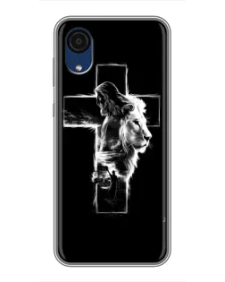 Чехол для Samsung Galaxy A03 Core с картинкой «Сияющий крест Jesus»