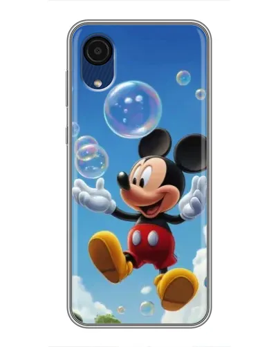 Чехол для Samsung Galaxy A03 Core с картинкой «Mickey и мыльные пузыри»