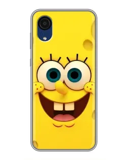 Чехол для Samsung Galaxy A03 Core с картинкой «Губка Боб улыбка»