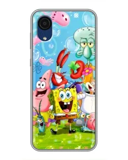 Чехол для Samsung Galaxy A03 Core с картинкой «Губка Боб и друзья»