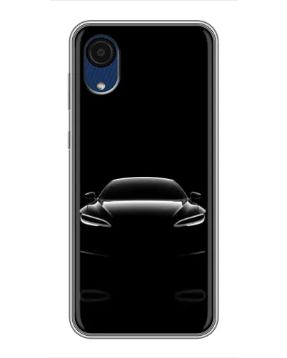 Чехол для Samsung Galaxy A03 Core с картинкой «Силуэт Tesla Night»
