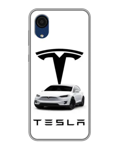 Чехол для Samsung Galaxy A03 Core с картинкой «Tesla White Style»