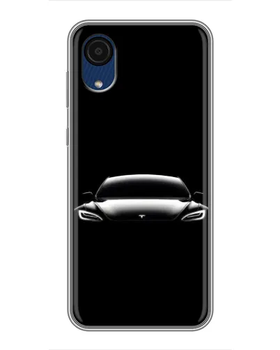 Чехол для Samsung Galaxy A03 Core с картинкой «Фары Tesla Night»