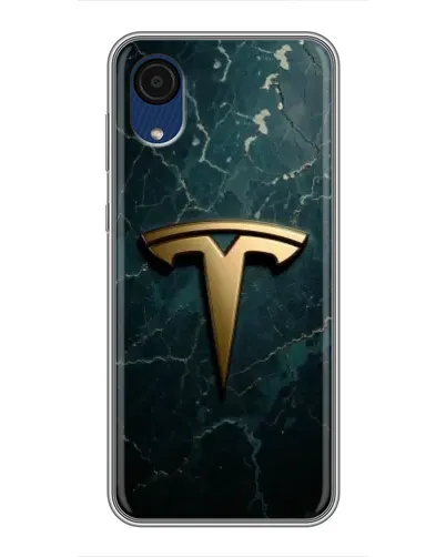 Чехол для Samsung Galaxy A03 Core с картинкой «Мраморная Tesla Gold»