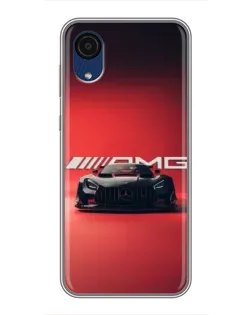 Чехол для Samsung Galaxy A03 Core с картинкой «Mercedes AMG — красная линия»