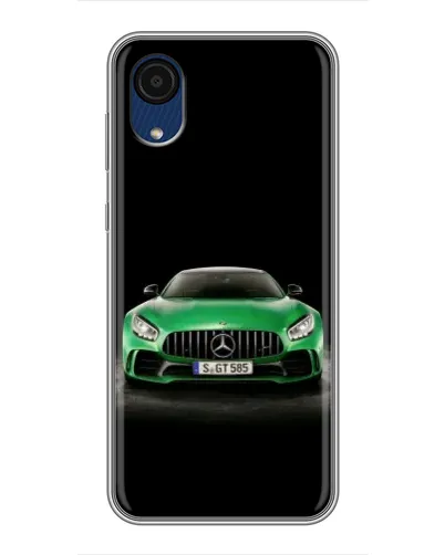 Чехол для Samsung Galaxy A03 Core с картинкой «Mercedes — неоновый лого»