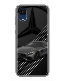 Чехол для Samsung Galaxy A03 Core с картинкой «Mercedes AMG — графика»