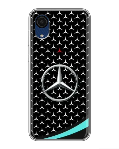 Чехол для Samsung Galaxy A03 Core с картинкой «Mercedes — бирюзовый акцент»