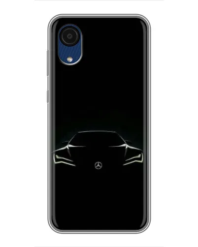 Чехол для Samsung Galaxy A03 Core с картинкой «Mercedes — силуэт авто» Чехол для Samsung Galaxy A03 Core с картинкой «Mercedes — силуэт авто»