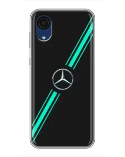 Чехол для Samsung Galaxy A03 Core с картинкой «Спортивные линии Mercedes»