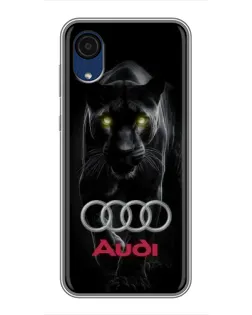 Чехол для Samsung Galaxy A03 Core с картинкой «Пантера и Audi»