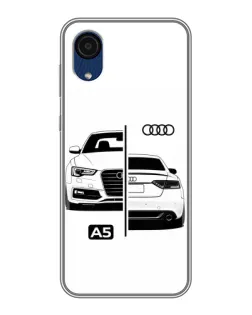 Чехол для Samsung Galaxy A03 Core с картинкой «Audi — контрастный дизайн»