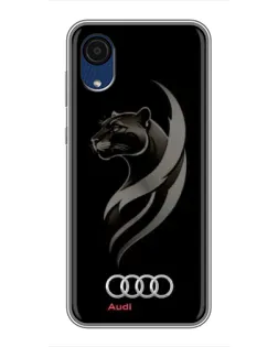 Чехол для Samsung Galaxy A03 Core с картинкой «Графика — пантера и Audi»