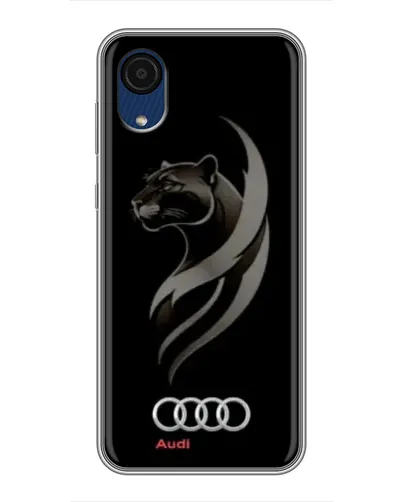 Чехол для Samsung Galaxy A03 Core с картинкой «Графика — пантера и Audi»