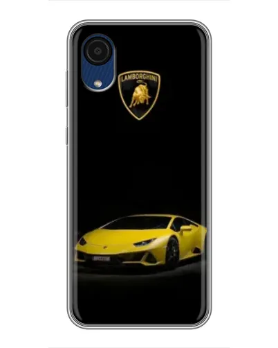 Чехол для Samsung Galaxy A03 Core с картинкой «Lamborghini желтый акцент»