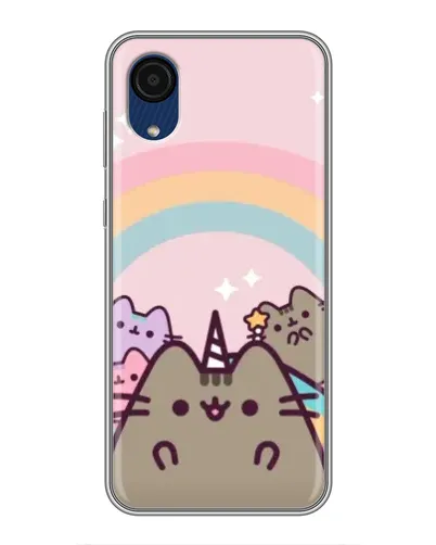 Чехол для Samsung Galaxy A03 Core с картинкой «Единорог Pusheen»
