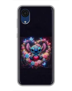 Чехол для Samsung Galaxy A03 Core с картинкой «Stitch в цветах» Чехол для Samsung Galaxy A03 Core с картинкой «Stitch в цветах»