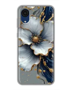 Чохол для Samsung Galaxy A03 Core з картинкою «Біла квітка та золотий флюїд» Чохол для Samsung Galaxy A03 Core з картинкою «Біла квітка та золотий флюїд»