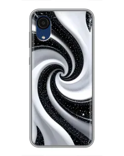 Чохол для Samsung Galaxy A03 Core з картинкою «Чорно-біла спіраль»