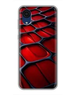 Чохол для Samsung Galaxy A03 Core з картинкою «Червона глянцева сітка»