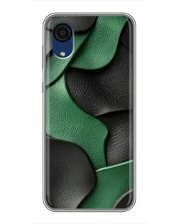 Чохол для Samsung Galaxy A03 Core з картинкою «Зелені шкіряні хвилі»