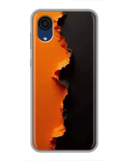 Чохол для Samsung Galaxy A03 Core з картинкою «Помаранчевий розлом»