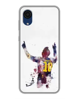 Чехол для Samsung Galaxy A03 Core с картинкой «Акварельный Месси Барселона»