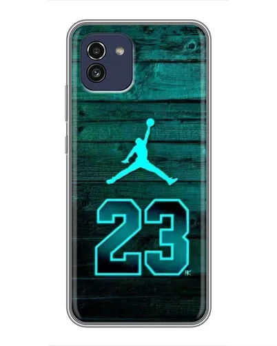 Чехол для Samsung Galaxy A03 (A035) с картинкой «Jordan Cyan 23» Чехол для Samsung Galaxy A03 (A035) с картинкой «Jordan Cyan 23»