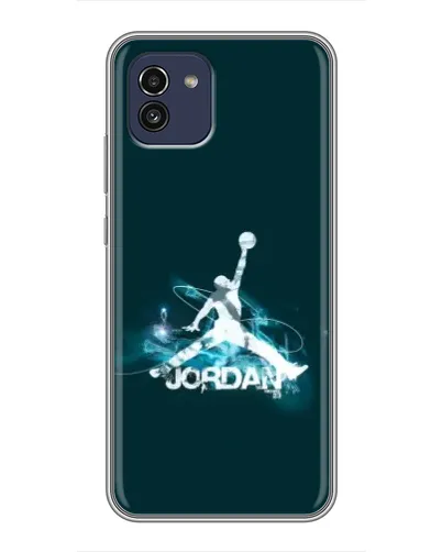 Чехол для Samsung Galaxy A03 (A035) с картинкой «Jordan Blue Fire» Чехол для Samsung Galaxy A03 (A035) с картинкой «Jordan Blue Fire»