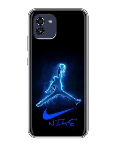 Чехол для Samsung Galaxy A03 (A035) с картинкой «Jordan Neon Blue» Чехол для Samsung Galaxy A03 (A035) с картинкой «Jordan Neon Blue»