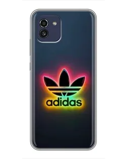 Чехол для Samsung Galaxy A03 (A035) с картинкой «Неоновый Adidas»