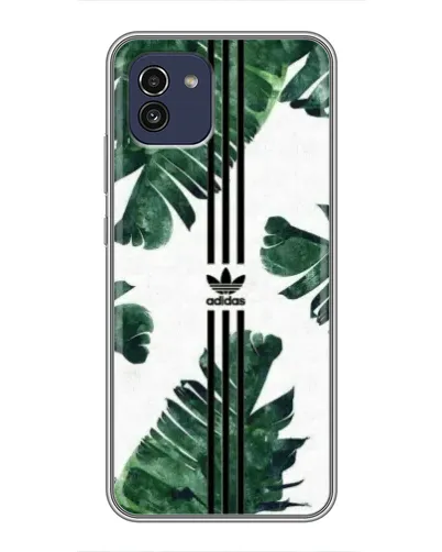 Чехол для Samsung Galaxy A03 (A035) с картинкой «Пальмовые листья адидас»