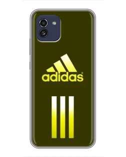 Чехол для Samsung Galaxy A03 (A035) с картинкой «Оливковый градиент Adidas»