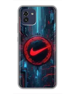 Чехол для Samsung Galaxy A03 (A035) с картинкой «Техногенный стиль Nike» Чехол для Samsung Galaxy A03 (A035) с картинкой «Техногенный стиль Nike»
