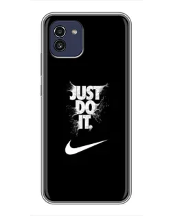 Чехол для Samsung Galaxy A03 (A035) с картинкой «Текстовый принт Nike» Чехол для Samsung Galaxy A03 (A035) с картинкой «Текстовый принт Nike»